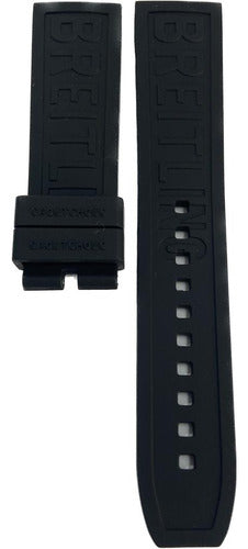 Pulseira Relógio Em Silicone 22mm P/ Marca Breitling