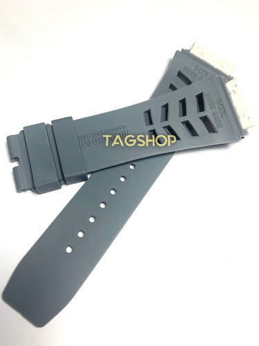 Pulseira Richard Mille 21x25x20 Borracha Cinza