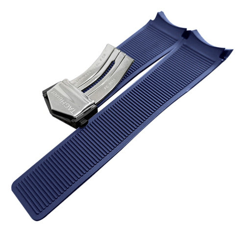 Pulseira Tag Heuer Sls 24/20mm Azul Fecho Preto Completa