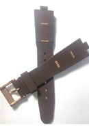 Pulseira Bvlgari Marrom com Detalhes em Ouro Rosa 22mm