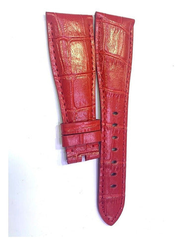 Pulseira Gaga Milano Couro Vermelho P/ Relógios Originais