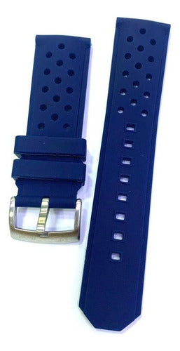 Pulseira- Silicone Azul Marinho Tag Heuer 24mm Aquaracer