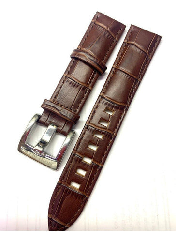 Pulseira 20mm Mont Blanc Couro Preto