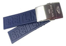 Pulseira para Breitling Azul 24mm com Fecho de Aço Inoxidável - Largura 24mm