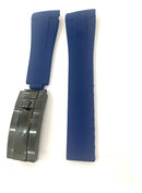 Pulseira Rolex Azul 20x16mm com Fecho de Aço Preto