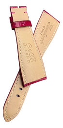 Pulseira Gaga Milano Itália 24x16mm Couro Genuíno Rosa