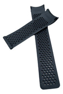 Pulseira Tag Heuer 24mm Preta de Borracha que não resseca.