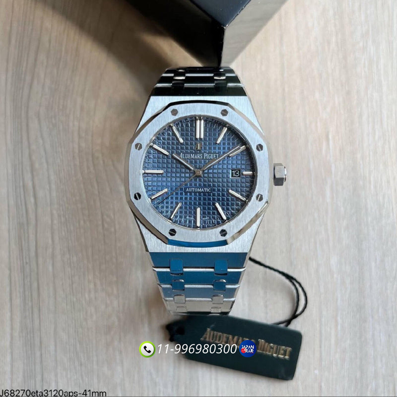 RELÓGIO AUDEMARS PIGUET ROYAL OAK SELFWINDING BLUE DIAL 41mm S.C