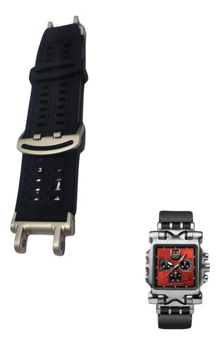 Pulseira Oakley P/relógios Originais Borracha Fecho Titanium