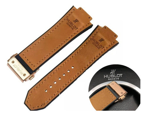 Pulseira Couro Para Relogio Hublot Geneve Original Completa