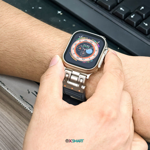 Pulseira P/ Smartwatch 42/44/45 Ultra 49mm Titanium Relógio