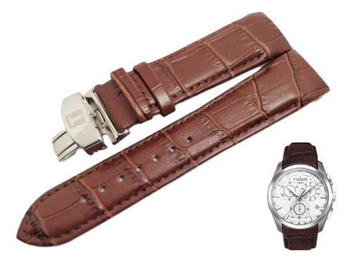 Pulseira Couro Para Tissot T035617a Couturier 23mm Premium