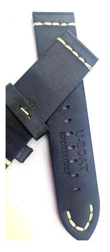 Pulseira Preta Couro U-boat. 22mmx22mm