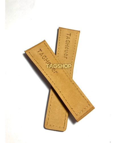 Pulseira Couro Tag Heuer Marrom Claro 24mmx20mm
