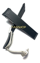 Pulseira Tag Heuer 21.5mm x 18mm Borracha Preta Fecho Aço