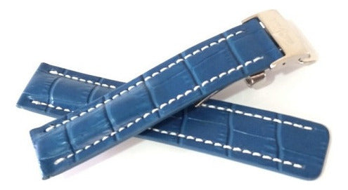 Pulseira Relógio Couro Para A Marca Breitling Chronomat