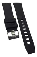 Pulseira de Borracha Omega 22mm Preta com Fecho de Aço
