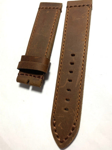 Pulseira U-boat 22mm Couro Genuíno Marrom
