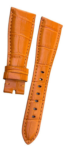 Pulseira Gaga Milano 24x16mm Laranja Couro Genuíno