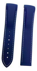 Pulseira Omega Azul com Costura Branca 20x18mm Resistente