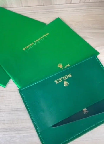 Caixa Estojo Rolex P/ Relógios Originais Completo Tag Verde
