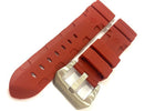 Pulseira Panerai 24mm Vermelho Fecho Prata