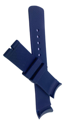 Pulseira Nautica 22mmx20mm Azul Borracha