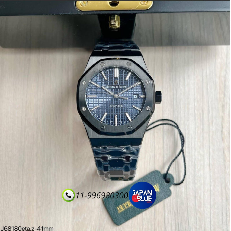 RELÓGIO AUDEMARS PIGUET ROYAL OAK SELFWINDING BLACK STEEL 41mm S.C